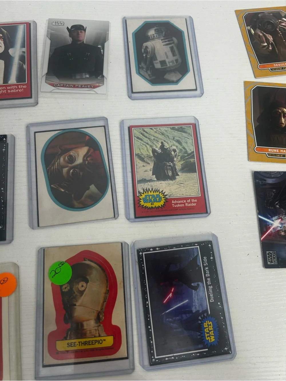 Used lot of 17 various 1977 Star Wars luke & more 🔥 cards